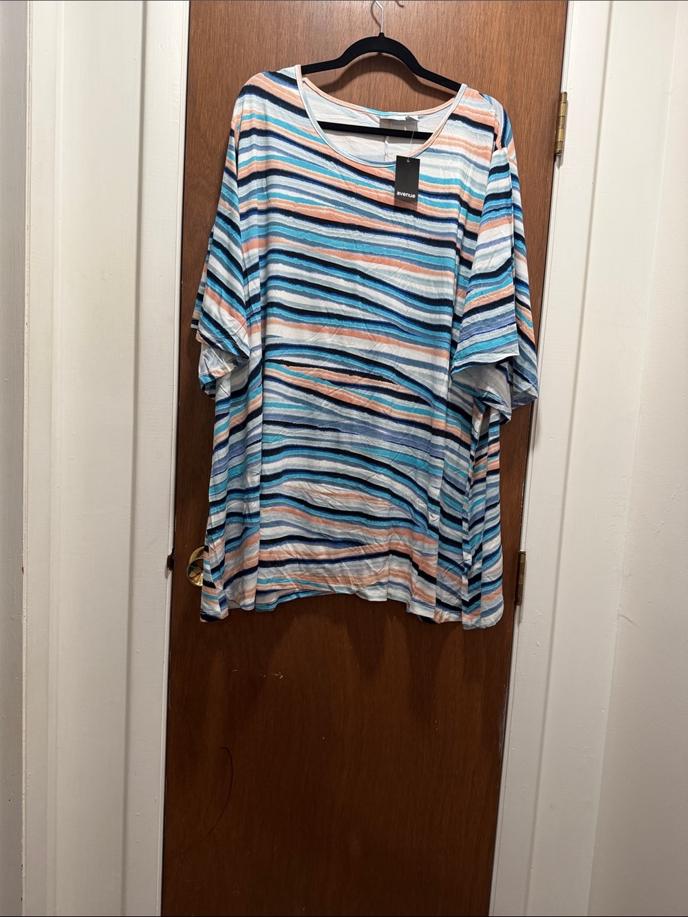 Avenue Striped Tank Top in Blue, Teal and Coral